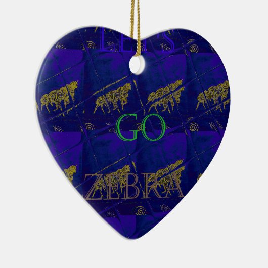 Frans Blauw "Let's Go Zebra" Abstracte druk Keramisch Ornament (Rechts)