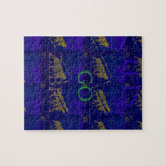 Frans Blauw "Let's Go Zebra" Abstracte druk Legpuzzel (Horizontaal)