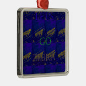 Frans Blauw "Let's Go Zebra" Abstracte druk Metalen Ornament (Rechts)