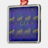 Frans Blauw "Let's Go Zebra" Abstracte druk Metalen Ornament (Links)