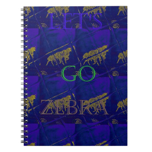 Frans Blauw "Let's Go Zebra" Abstracte druk Notitieboek (Voorkant)