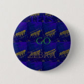 Frans Blauw "Let's Go Zebra" Abstracte druk Ronde Button 5,7 Cm (Voorkant)