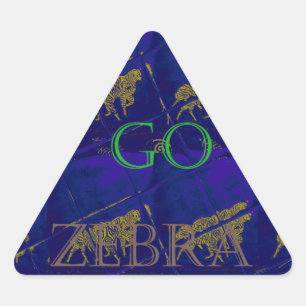 Frans Blauw "Let's Go Zebra" Abstracte druk Sticker