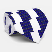 Frans Blauw "Let's Go Zebra" Abstracte druk Stropdas (Opgerold)