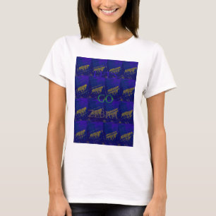 Frans Blauw "Let's Go Zebra" Abstracte druk T-shirt