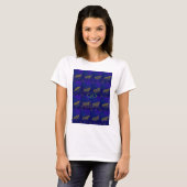 Frans Blauw "Let's Go Zebra" Abstracte druk T-shirt (Voorkant volledig)