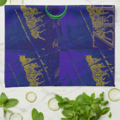 Frans Blauw "Let's Go Zebra" Abstracte druk Theedoek (Gevouwen)