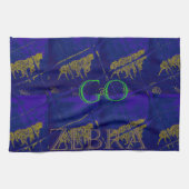 Frans Blauw "Let's Go Zebra" Abstracte druk Theedoek (Horizontaal)