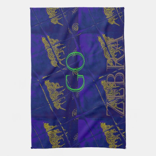 Frans Blauw "Let's Go Zebra" Abstracte druk Theedoek (Verticaal)