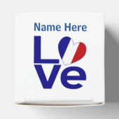 Frans Blauw LIEFDE Hart Vlag Gepersonaliseerd Bedankdoosjes (Bovenkant)