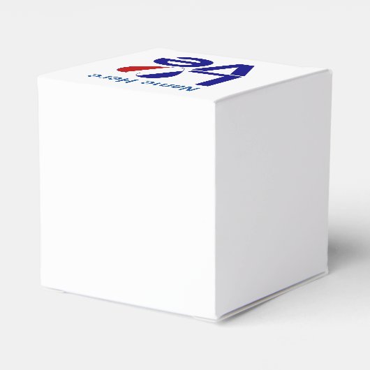 Frans Blauw LIEFDE Hart Vlag Gepersonaliseerd Bedankdoosjes (Achterkant)