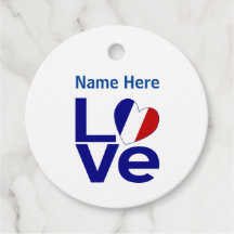 Frans Blauw LIEFDE Hart Vlag Gepersonaliseerd