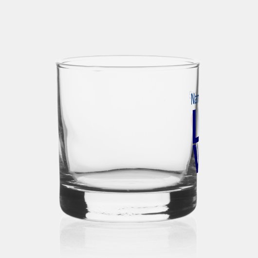 Frans Blauw LIEFDE Hart Vlag Gepersonaliseerd Whisky Glas (Rechts)