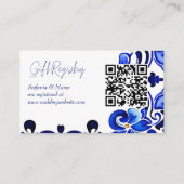 Frans Blauw Mediterraans tegels qr cadeau register Informatiekaartje (Voorkant)