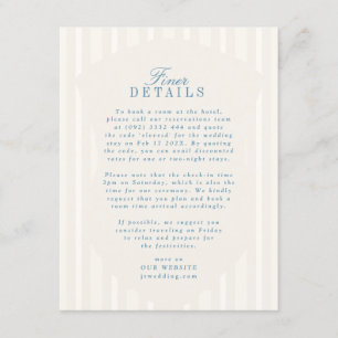 Frans Blauw Monogram Stripe Classic Info Informatiekaartje