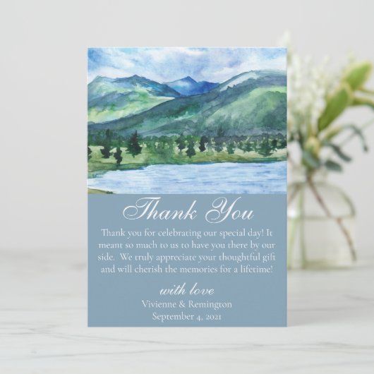 Frans Blauw Serene Waterverf Meer 2 Bedankkaart (Staand voorkant)