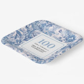 Frans Blauw Toile 100e verjaardag viering Papieren Bordje (Gebogen)