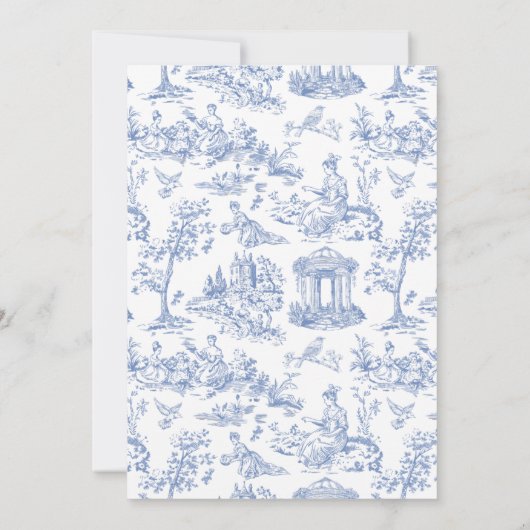 Frans Blauw  Toile Classic Wedding Kaart (Achterkant)