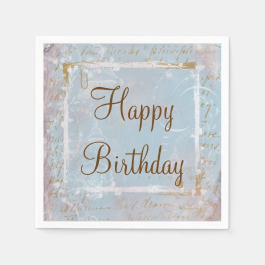  Frans Blauw Toile Custom Papieren servetten (Voorkant)