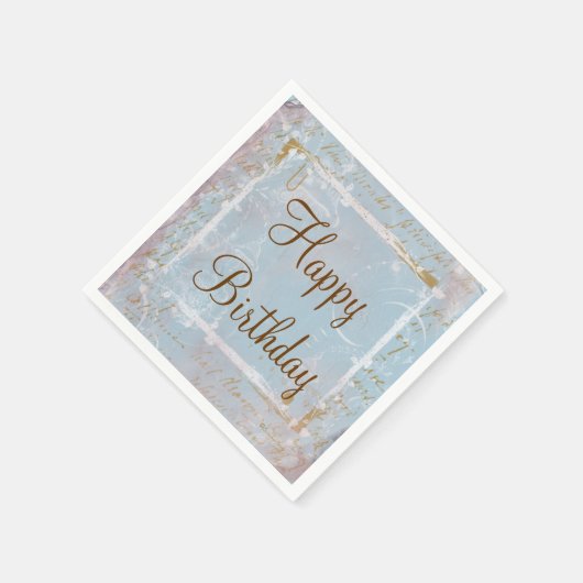 Frans Blauw Toile Custom Papieren servetten (Hoek)