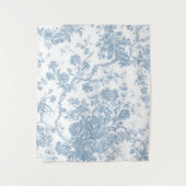 Frans Blauw Toile de Jouy Wandkleed (Voorkant)