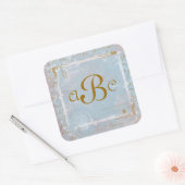  Frans Blauw Toile & Script Aangepaste Stickers (Envelop)