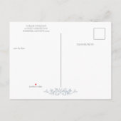 Frans Blauw Trouwen Lijst Save the Date Aankondigingskaart (Achterkant)