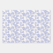 Frans Blauw Verpakkend Document Vlak Blad Reeks va Inpakpapier Vel (Voorkant)