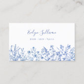 Frans blauw wilde bloemen visitekaartje (Voorkant)