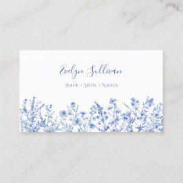 Frans blauw wilde bloemen visitekaartje
