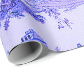 Frans Blauw Wit Toile Chinoiserie Decoupage Cadeaupapier (Rol Hoek)