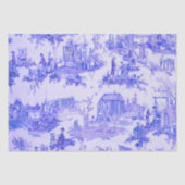 Frans Blauw Wit Toile Chinoiserie Decoupage Tissuepapier (Voorkant)