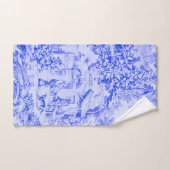 Frans Blauw Wit Toile Chinoiserie Rustieke stijl Bad Handdoek (Handdoek)