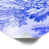 Frans Blauw Wit Toile Chinoiserie Rustieke stijl Foto Afdruk (Hoek)