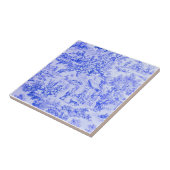 Frans Blauw Wit Toile Chinoiserie Rustieke stijl Tegeltje (Zijkant)