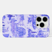 Frans Blauw Wit Toile Chinoiserie Style Rustiek Case-Mate iPhone Case (Achterkant (horizontaal))