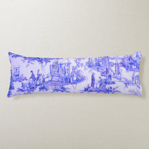 Frans Blauw Wit Toile Chinoiserie Style Rustiek Lichaamskussen