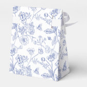 Frans Blauw & Wit Victoriaans Vrijgezellenfeest Bedankdoosjes (Achterkant)