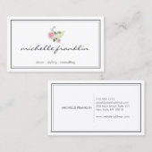 FRANS BLOEMBOEKET II BLOGGER, STYLIST VISITEKAARTJE (Voorkant / Achterkant)