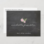 FRANS BLOEMEN BOEKET op CHALKBOARD Briefkaart (Voorkant / Achterkant)