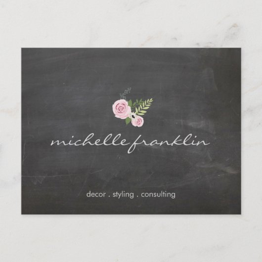 FRANS BLOEMEN BOEKET op CHALKBOARD Briefkaart (Voorkant)