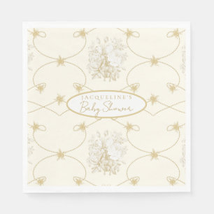 Frans Bloemen Elegant Bee Ivory Gold gepersonalise Servet