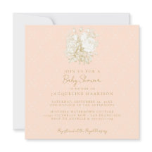 Frans Bloemen Elegant Toile Roze Goud Baby shower