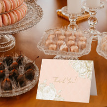 Frans Bloemen Elegant Toile Roze Goud Dank u