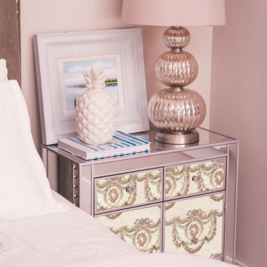  Frans Bloemen Garland Ivoor Roze Decoupage Tissuepapier