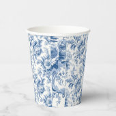  Frans Bloemen Toile Blauw Papier Cups Papieren Bekers (Rechts)