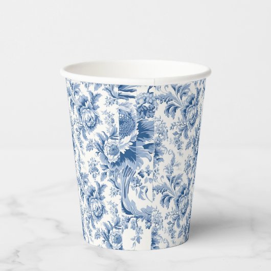  Frans Bloemen Toile Blauw Papier Cups Papieren Bekers (Rechts)