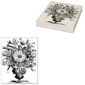 Frans  bloemenboeket rubberen stempel (Gestempeld)