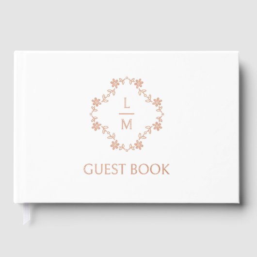Frans Bloemenkoppel Monogram Huwelijk Gastenboek (Voorkant)