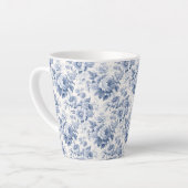Frans bloemenpatroon latte mok (Linkerhoek)